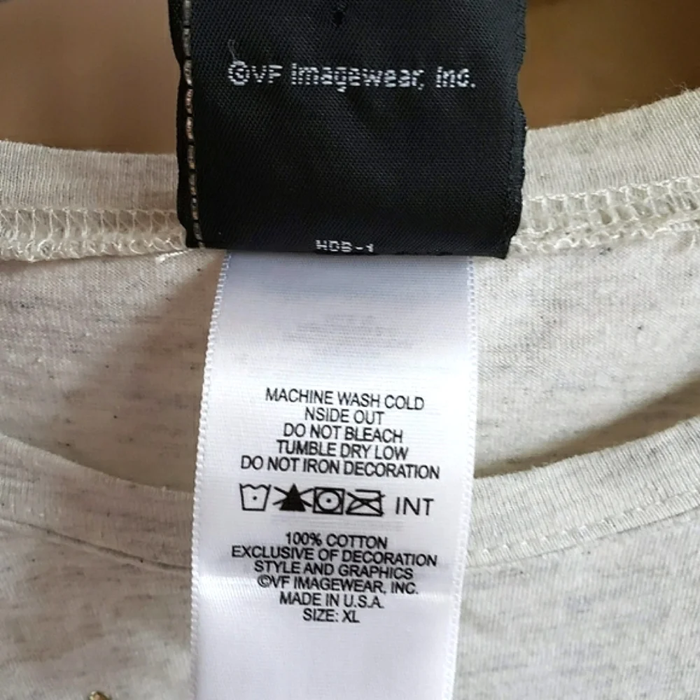 Harley Davidson Shirt Authentic  100% Cotton Elbow L - XL Heather Cream New - Picture 10 of 10